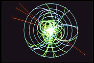 Symulacja typowego rozpadu bozonu Higgsa