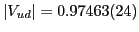 $\vert V_{ud}\vert= 0.97463(24)$