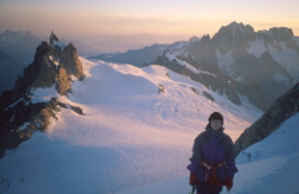 wit na zboczach Mont Blanc du Tacul