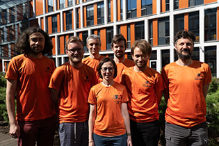Drużyna FUW: od lewej Marcin Badziak, Wiktor Matyszkiewicz, Karol Nogajewski, Olga Babicka, Jakub Kierdaszuk, Mateusz Raczyński, Artur Kalinowski. Fot. Patrycja Chuchała, ©UW