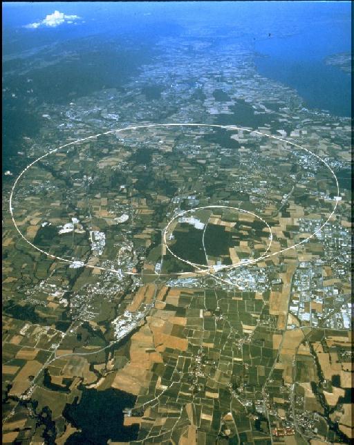 Widok z lotu ptaka na CERN