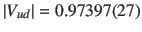 $\vert V_{ud}\vert=0.97397(27)$