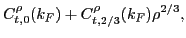 $\displaystyle C_{t,0}^{\rho}(k_F) + C_{t,2/3}^{\rho}(k_F)\rho^{2/3} ,$