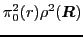 $\displaystyle \pi_0^2({r})\rho^2(\mbox{{\boldmath {$R$}}})$