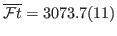 $ \overline{{\cal F}t} = 3073.7(11)$