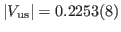 $ \vert V_{\rm us}\vert = 0.2253(8)$