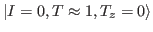 $ \vert I=0, T\approx 1, T_z = 0 \rangle$