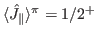 $\langle \hat{J}_\parallel \rangle^\pi = 1/2^+$