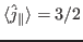 $\langle \hat{j}_\parallel \rangle = 3/2$