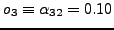 $o_3\equiv \alpha _{32}=0.10$