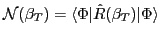 ${\mathcal N}(\beta_T) = \langle \Phi\vert \hat{R}(\beta_T)\vert \Phi\rangle$