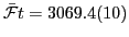 $\bar{{\cal F}}t = 3069.4(10) $