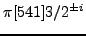 $\pi [301]1/2^{\pm i}$