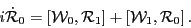 \begin{displaymath}
i {\dot {\cal R}_0} = [{\cal W}_0, {\cal R}_1 ] +
[ {\cal W}_1, {\cal R}_0]\,.
\end{displaymath}