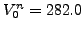 $V^{n}_{0}=282.0$