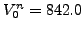 $V^{n}_{0}=842.0$