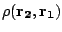 $\displaystyle \rho(\mathbf{r_2},\mathbf{r_1})$