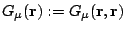 $G_{\mu}(\mathbf{r}):=G_{\mu}(\mathbf{r},\mathbf{r})$