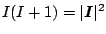 $ I(I+1)=\vert\vec {I}\vert^2$