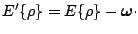 $\displaystyle E'\{\rho\}=E\{\rho\}-\vec {\omega}\cdot$