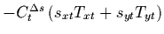 $-C_t^{\Delta s}\left({s}_{xt}{T}_{xt}+{s}_{yt}{T}_{yt}\right)$