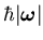 $\hbar\vert\mbox{{\boldmath {$\omega$}}}\vert$