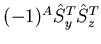 $(-1)^A\hat{S}^T_y\hat{S}^T_z$