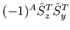 $(-1)^A\hat{S}^T_z\hat{S}^T_y$