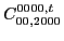 $\displaystyle C_{00,2000}^{0000,t}$