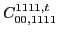 $\displaystyle C_{00,1111}^{1111,t}$