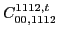 $\displaystyle C_{00,1112}^{1112,t}$