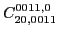 $C_{20,0011}^{0011,0}$