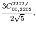 $\displaystyle \frac{3 C_{00,2202}^{2202,t}}{2 \sqrt{5}},$