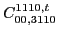 $\displaystyle C_{00,3110}^{1110,t}$