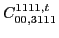 $\displaystyle C_{00,3111}^{1111,t}$