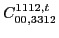 $\displaystyle C_{00,3312}^{1112,t}$