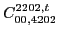 $\displaystyle C_{00,4202}^{2202,t}$