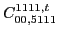 $\displaystyle C_{00,5111}^{1111,t}$