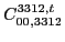 $\displaystyle C_{00,3312}^{3312,t}$