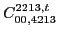 $\displaystyle C_{00,4213}^{2213,t}$