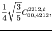 $\displaystyle \frac{1}{4} \sqrt{\frac{3}{5}} C_{00,4212}^{2212,t},$