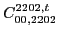 $\displaystyle C_{00,2202}^{2202,t}$