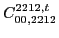 $\displaystyle C_{00,2212}^{2212,t}$