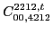 $\displaystyle C_{00,4212}^{2212,t}$