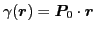 $\gamma({\bm r})={\bm P}_0\cdot{\bm r}$