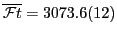 $ \overline{{\cal F}t} = 3073.6(12)$