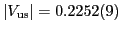 $ \vert V_{\rm us}\vert = 0.2252(9)$