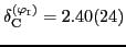 $ \delta_{\rm C}^{(\varphi_{{\rm I}}
)} = 2.40(24)$