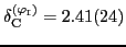 $ \delta_{\rm C}^{(\varphi_{\rm I} )} = 2.41(24)$