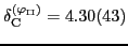 $ \delta_{\rm C}^{(\varphi_{\rm {II}} )} = 4.30(43)$